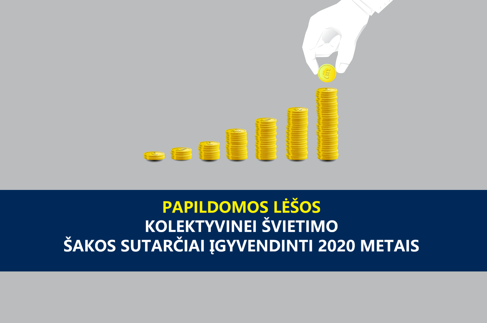 Papildomos lėšos kolektyvinei švietimno šakos sutarčiai įgyvendinti 2020 metais 2019 12